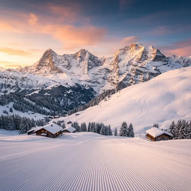 Serene alpine morning in Val d'Isère